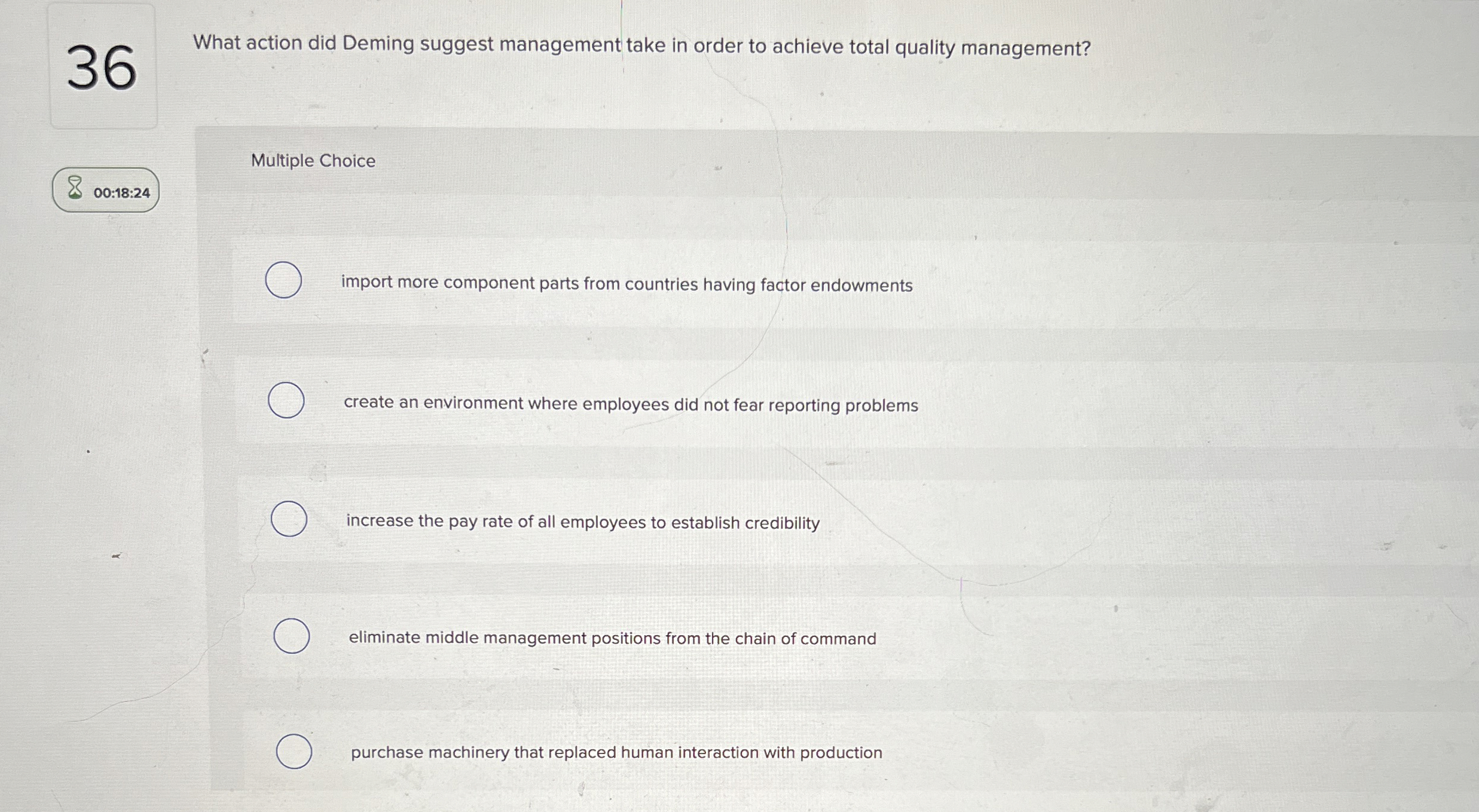 3 6 What action did Deming suggest management