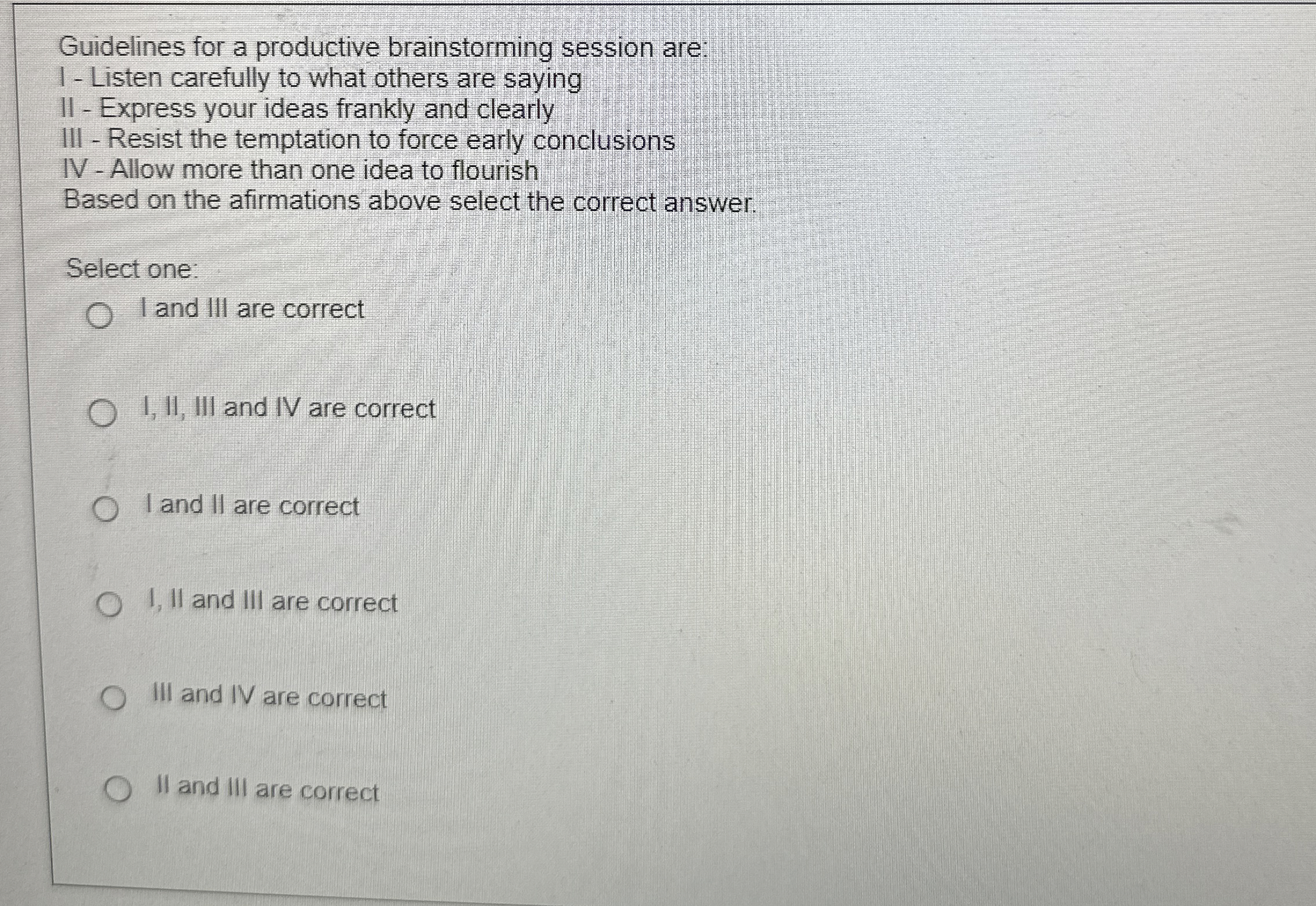 Guidelines for a productive brainstorming session