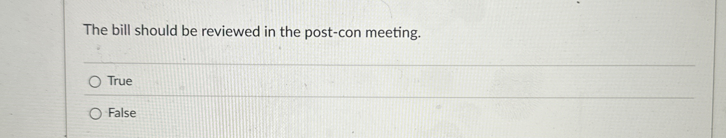 The bill should be reviewed in the post - con