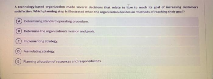 A technology based organization made several