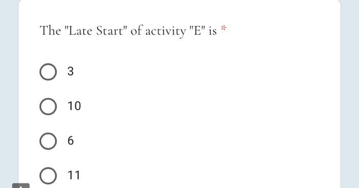 Consider the following scenario: The table below