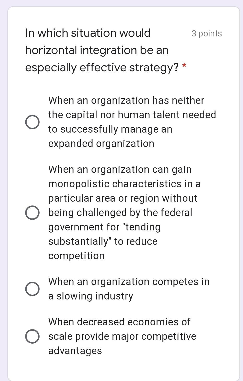 In which situation would 3 points horizontal
