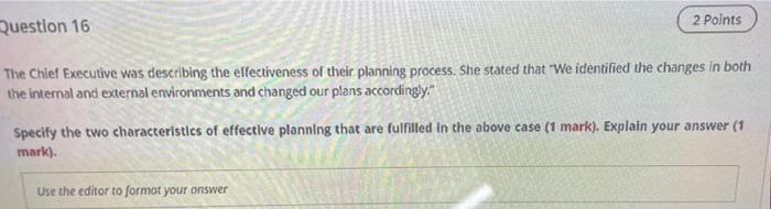 please help me quickly Question 16 2 Points The