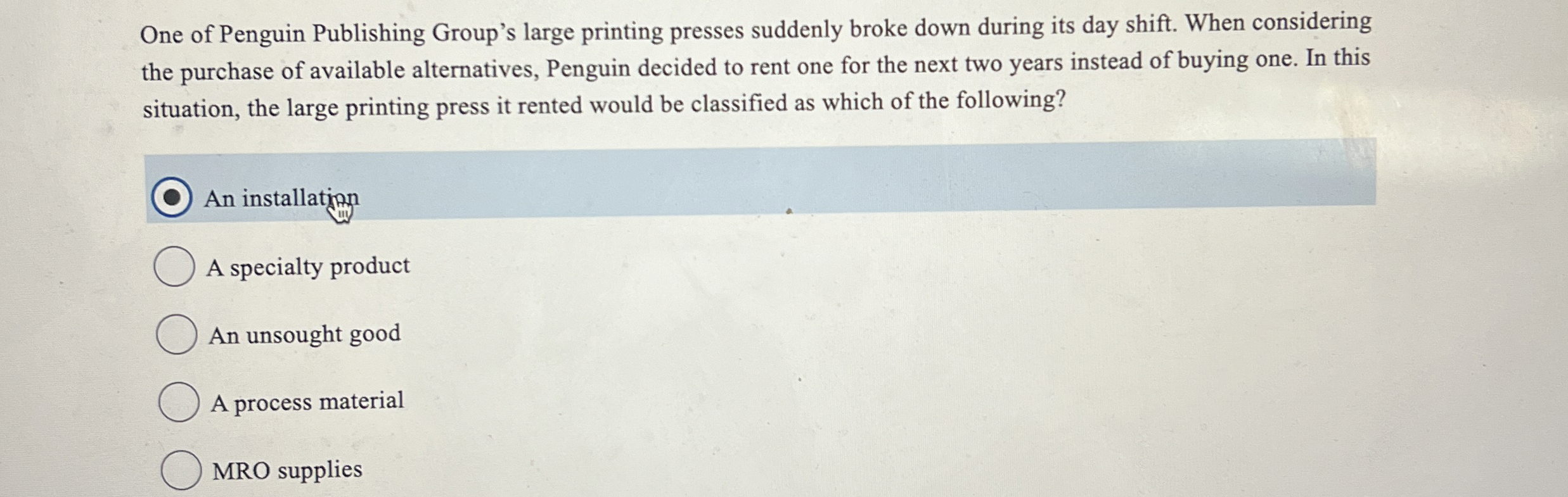 One of Penguin Publishing Group's large printing