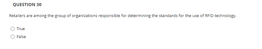 QUESTION 30 Retailers are among the group of