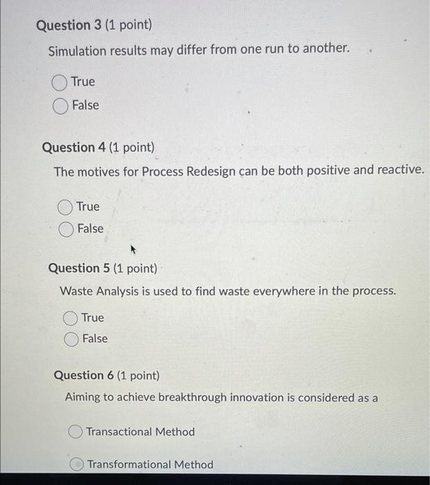 help please! Question 3 (1 point) Simulation