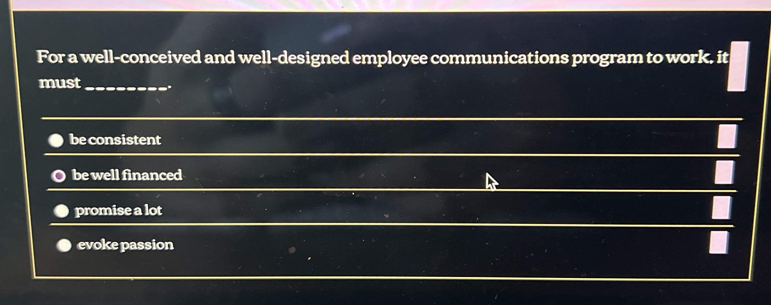 For a well - conceived and well - designed