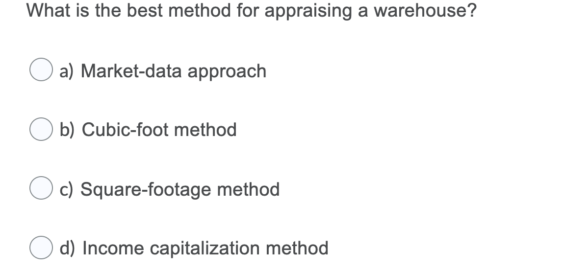 What is the best method for appraising a