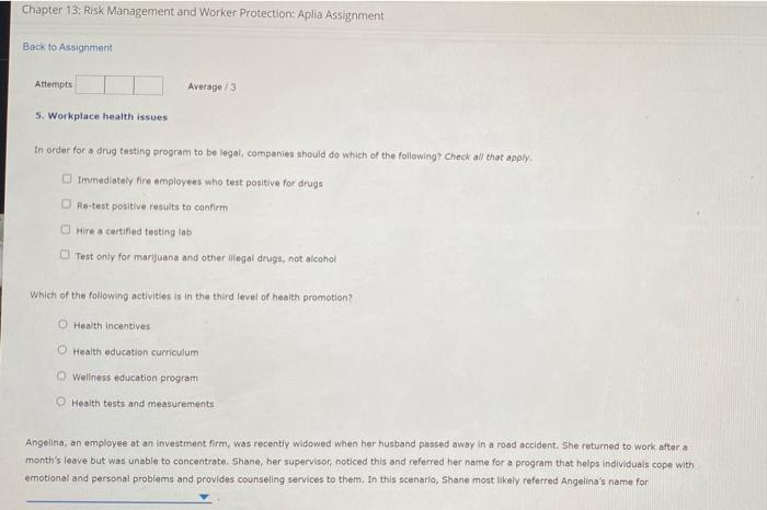 Chapter 13: Risk Management and Worker