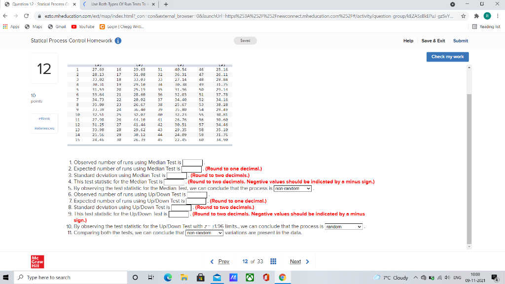 X G *R : R Question 12 - Statical Process Cox Use