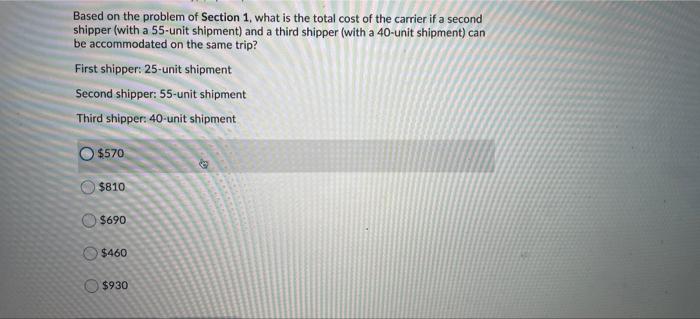Consider the example of a private carrier using
