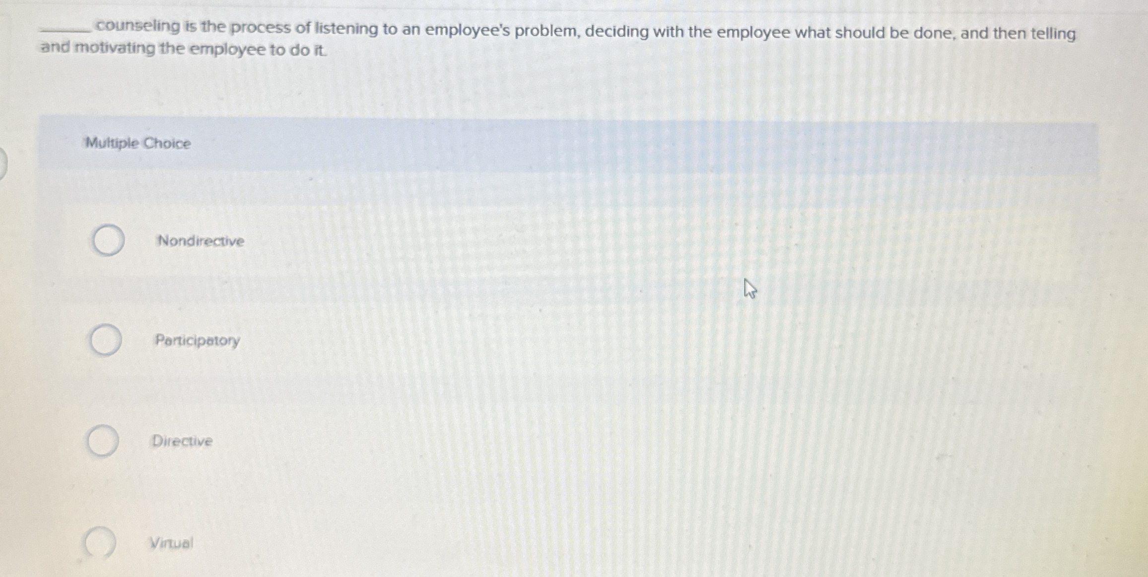 q , counseling is the process of listening to an