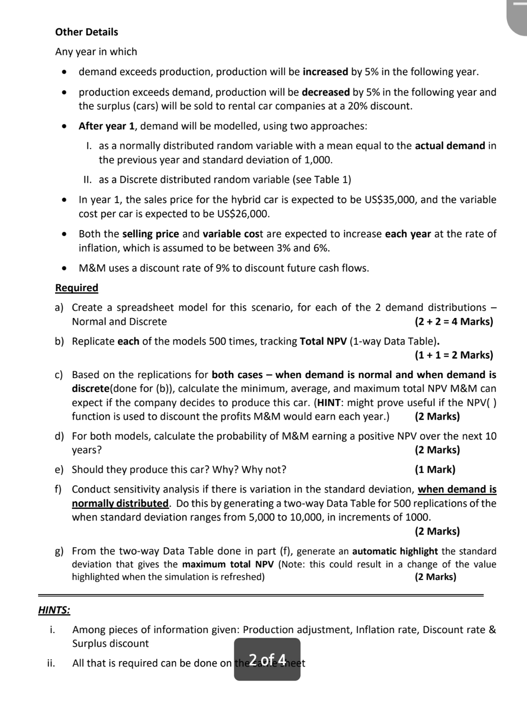 please complete in excel and send answer to my