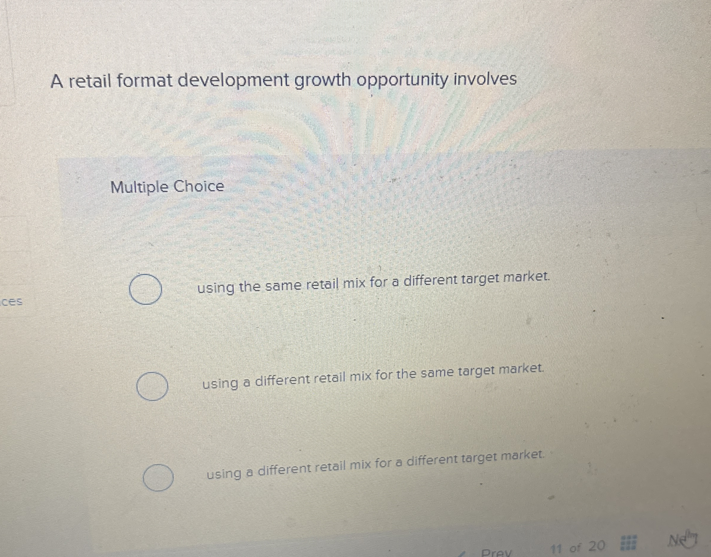 A retail format development growth opportunity