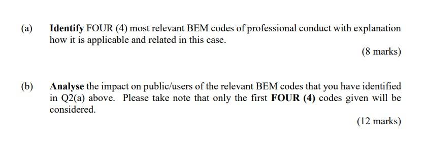 Q2 Read the following case study and answer the