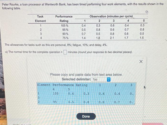 please help! Peter Rourke, a loan processor at