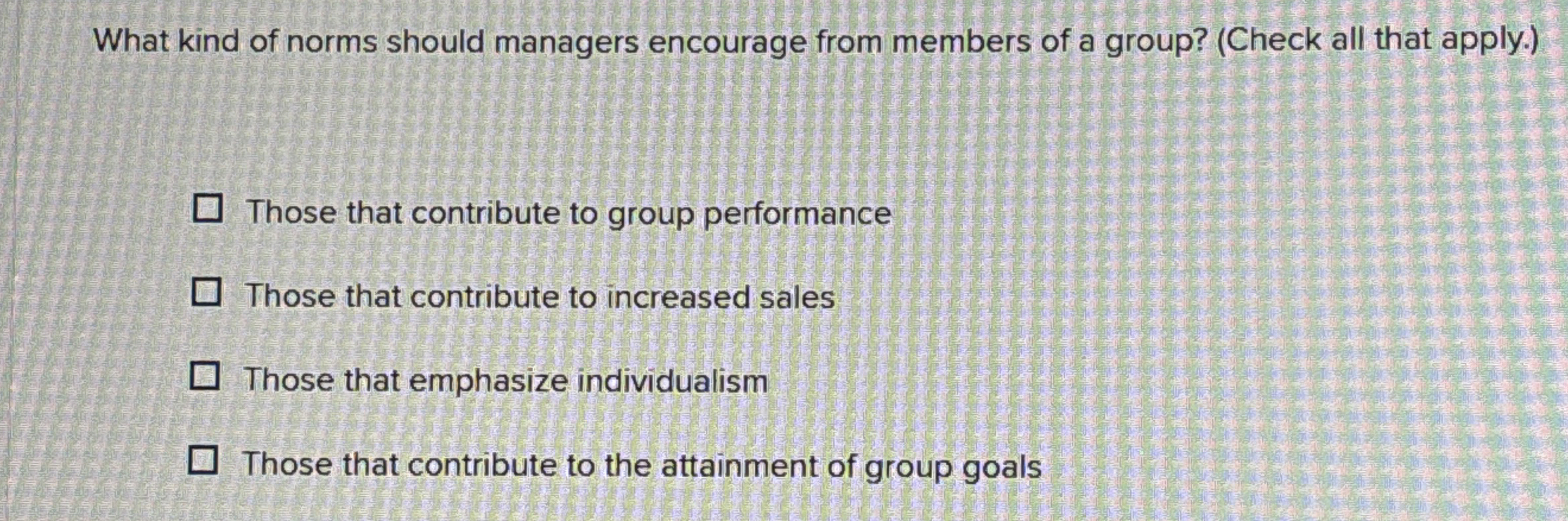 What kind of norms should managers encourage from