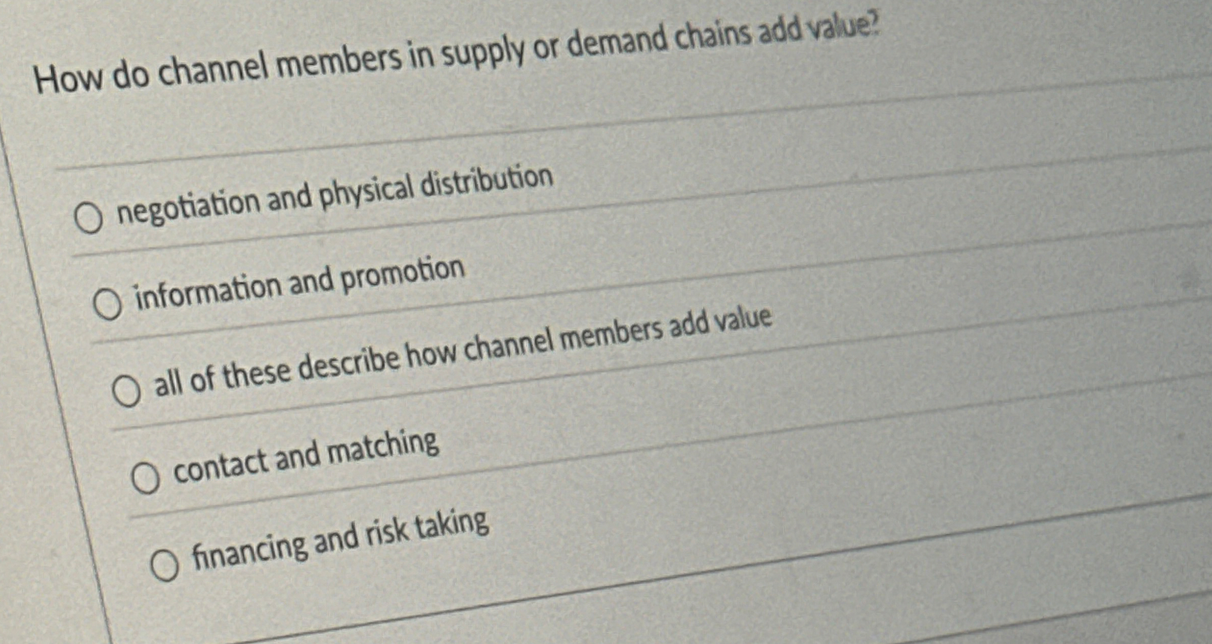 How do channel members in supply or demand chains