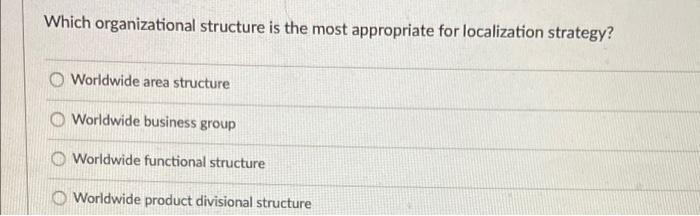 Which organizational structure is the most