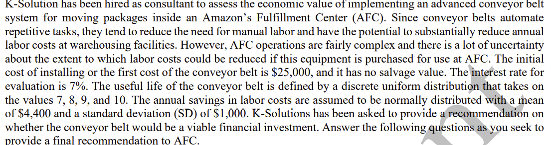 K - Solution has been hired as consultant to