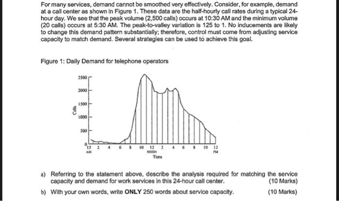 For many services, demand cannot be smoothed very