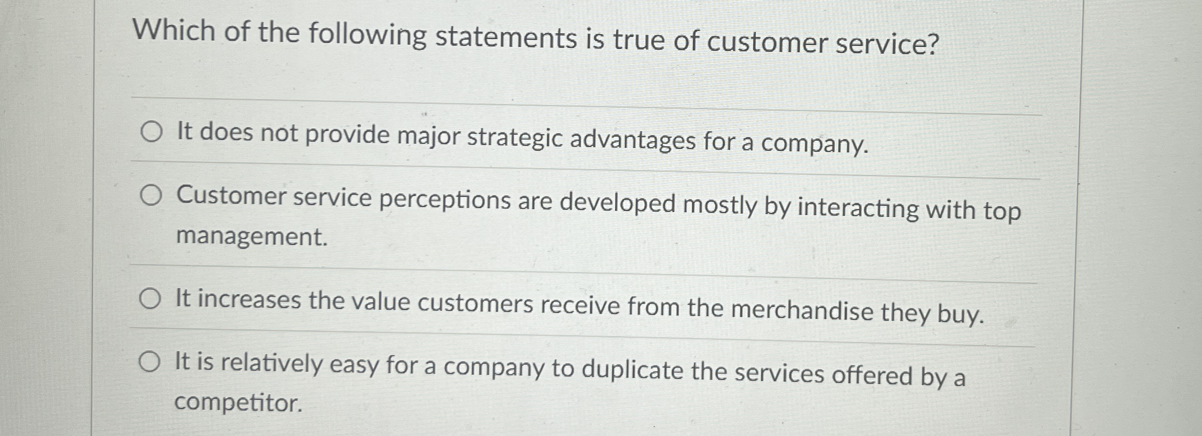 Which of the following statements is true of