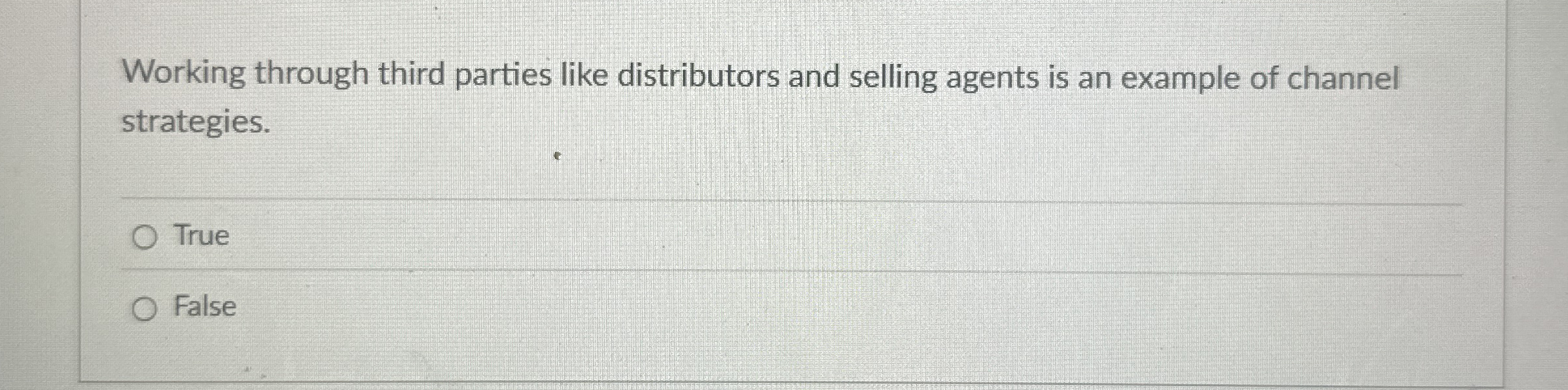 Working through third parties like distributors