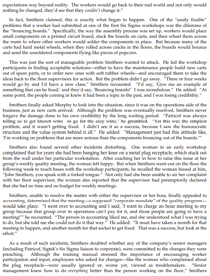 What was the situation faced by Smithers in this