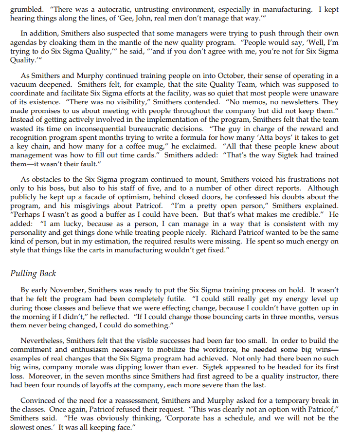 What was the situation faced by Smithers in this