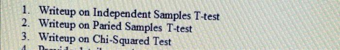 on 1. Writeup Independent Samples T-test 2.