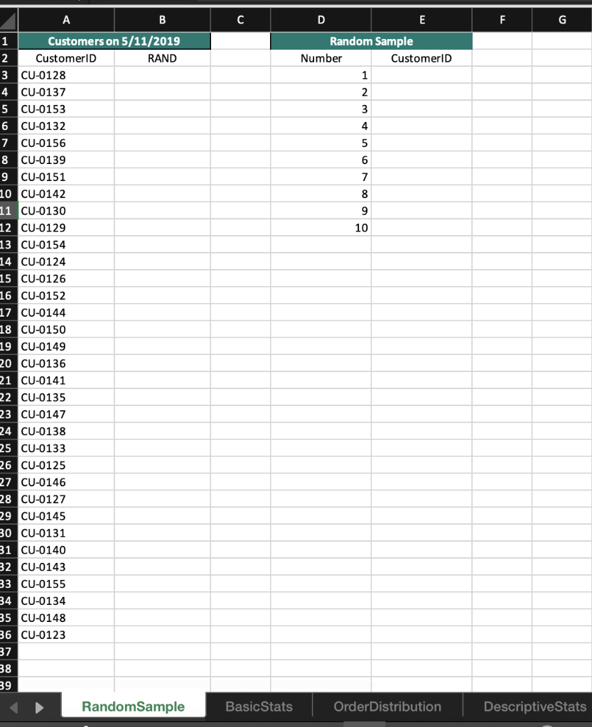2 Randomness in selecting a sample from a