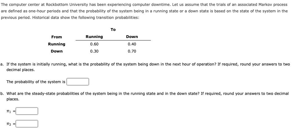 The computer center at Rockbottom University has