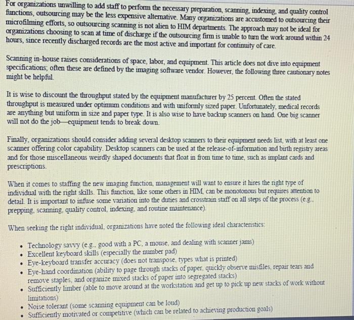 When to Scan Throughout this article the terms