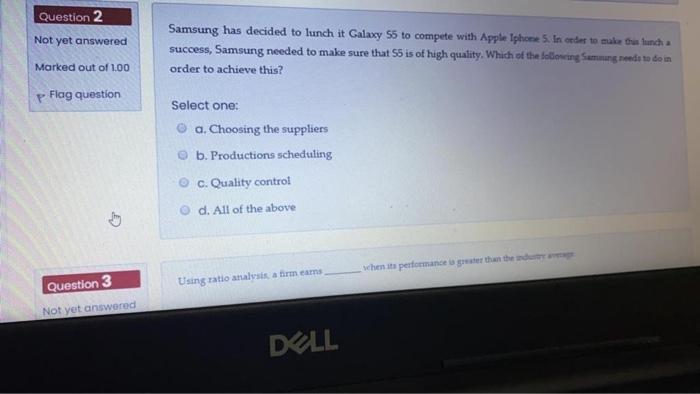 5 Question 1 Not yet answered Ford Car Company