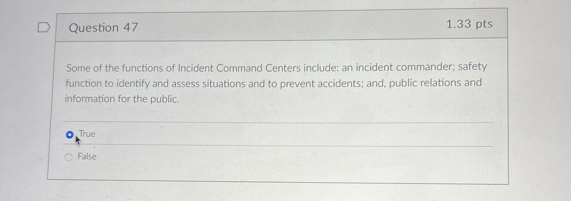 Question 4 7 1 . 3 3 pts Some of the functions of