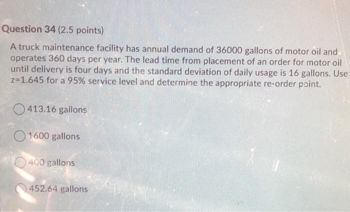 Question 26 (2.5 points) Given the following