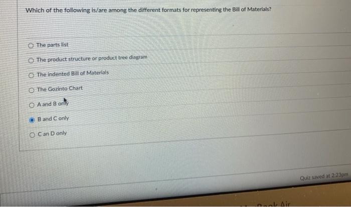 nich of the following are correct when referring