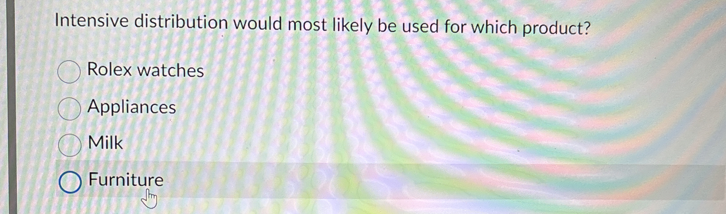 Intensive distribution would most likely be used