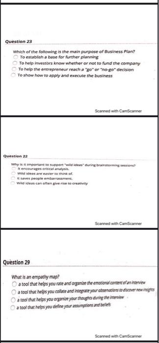 Question 23 Which of the following is the main