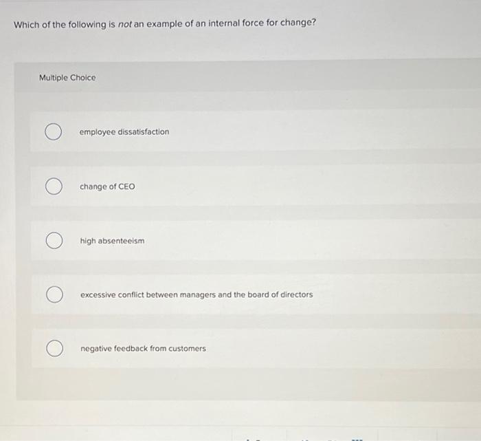 Which of the following is not an organizational