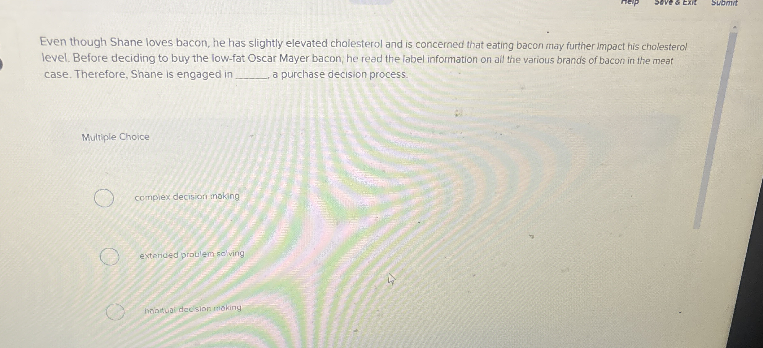 Even though Shane loves bacon, he has slightly