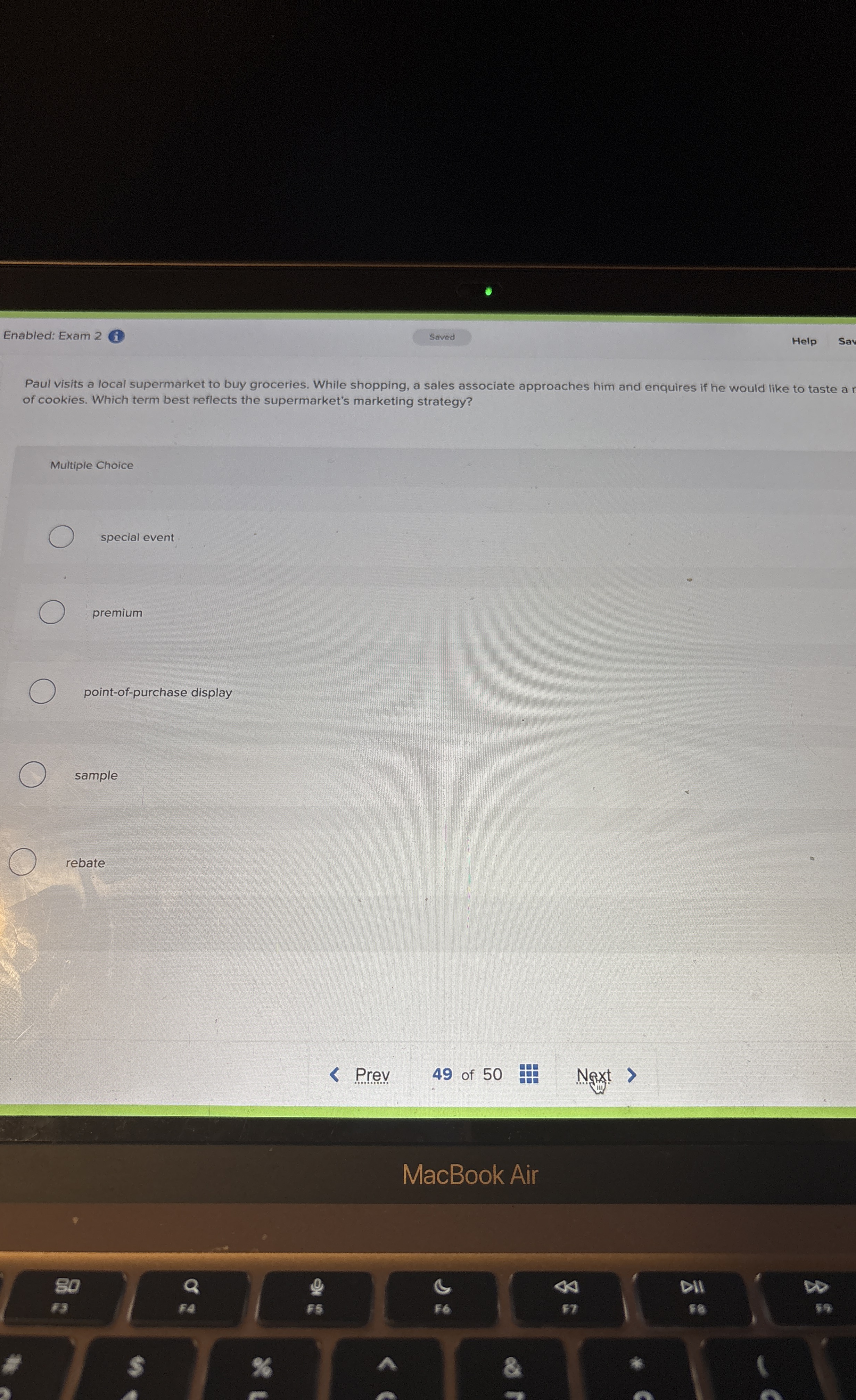 Enabled: Exam 2 ( i ) Help Sav Paul visits a