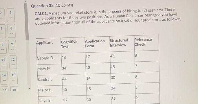 2 3 Question 38 (10 points) CALC1. A medium size