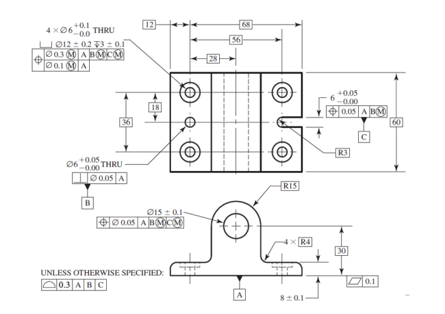 (1) The width of the base is specified with a