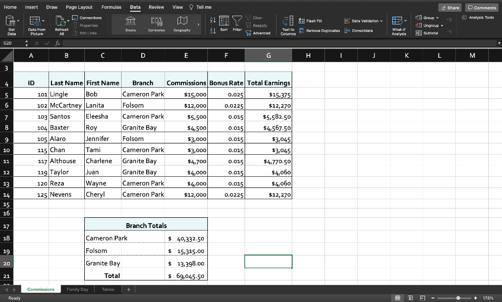 Create and format the current date. Select cell