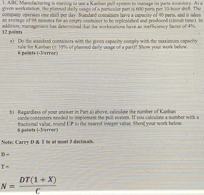 do not hand write, please type. 1. ABC