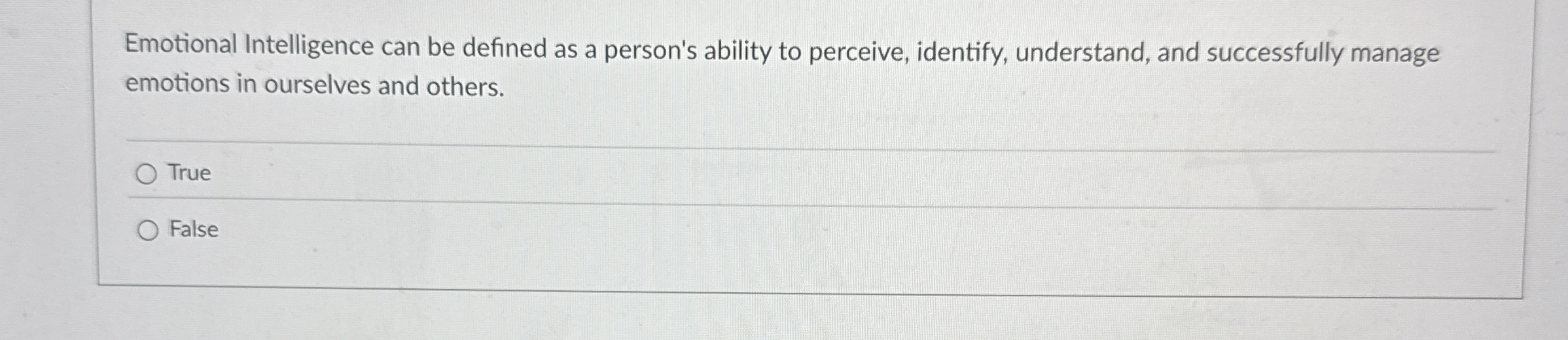 Emotional Intelligence can be defined as a