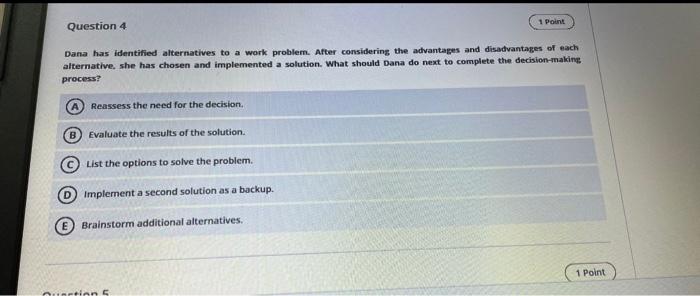 Question 12 1 Point Top management at BB