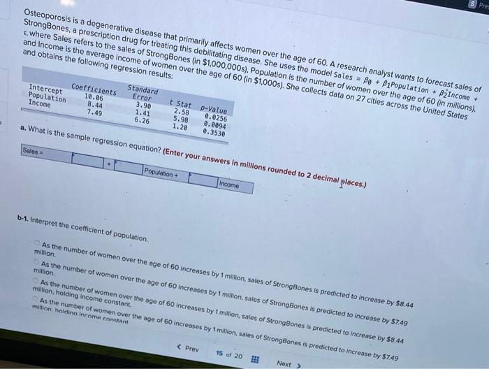 S Pre: Osteoporosis is a degenerative disease