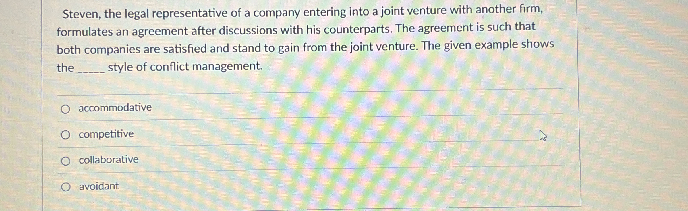 Steven, the legal representative of a company